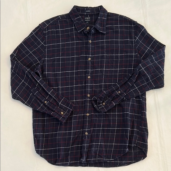J. Crew Other - J. Crew Men's Classic Flannel Navy Plaid Shirt